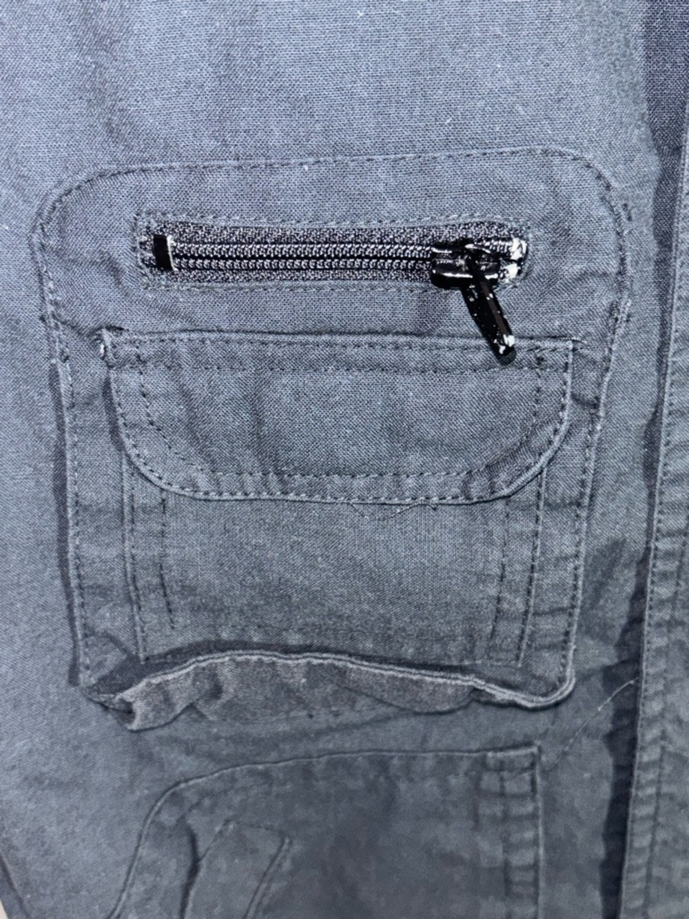 Men's Sleeveless Utility Vest - Navy - Picture 7 of 7